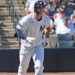 Yankees center fielder Spencer Jones hitting a solo homer during spring training.