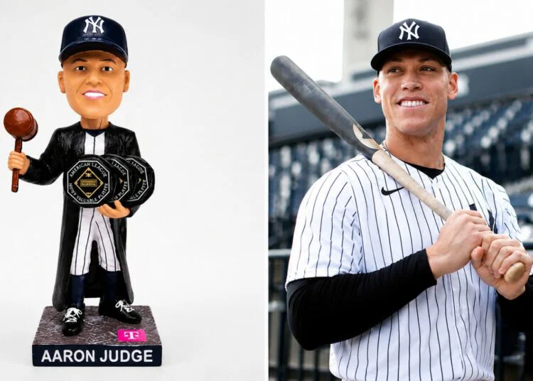 Aaron Judge bobblehead chase hits Yankee Stadium as Yankees set first 18,000 guests giveaway for June 20, 2026, vs. Reds.