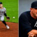 Manager Boone reacts to Anthony Volpe's error during the third inning in the Yankees' 3-2 win over the Guardians in Cleveland, June 9, 2026.