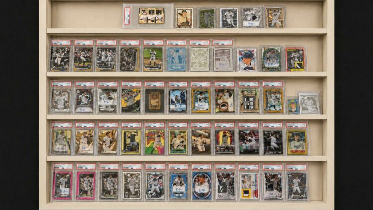 A fan's collection of crads of Yankees slugger Ben Rice.