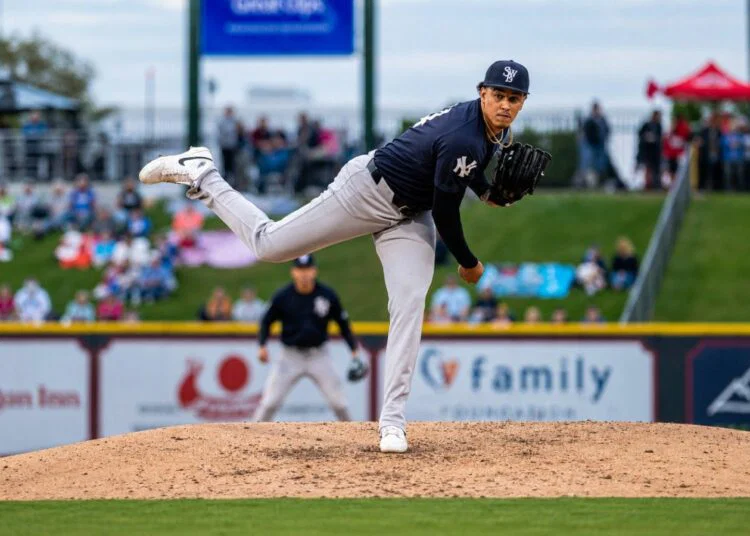 Yankees’ Carlos Lagrange pitches a 101.4 mph fastball in his relief debut at Triple-A Scranton/Wilkes-Barre on Jun 4, 2026.