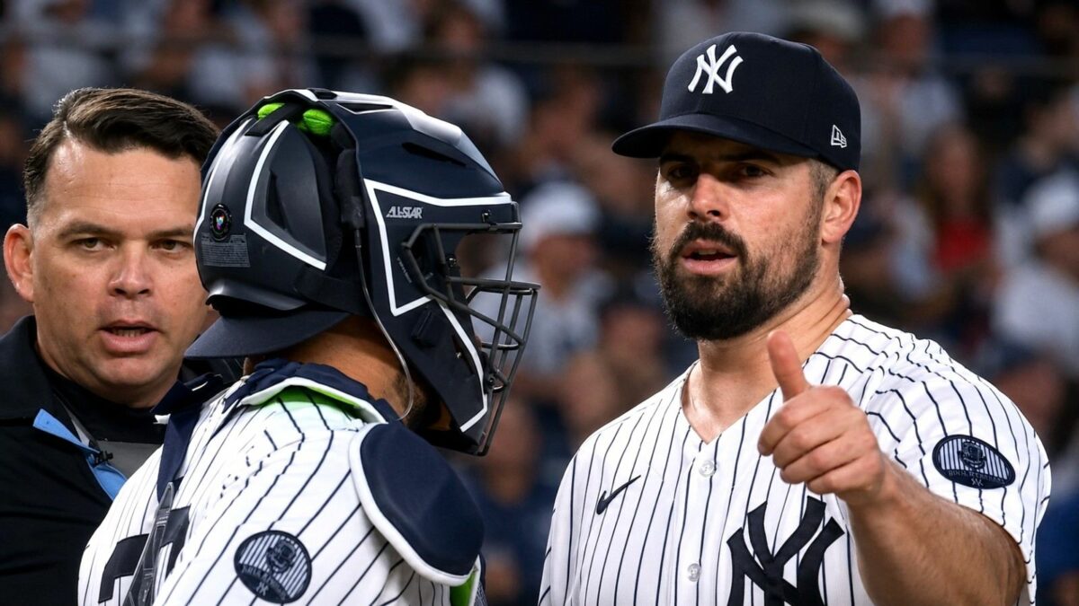 Carlos Rodon completed 500th strikeout in the Yankees' 10-5 win over the White Sox, New York, Jun 17, 2026.