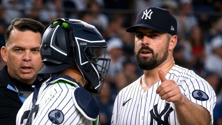 Carlos Rodon completed 500th strikeout in the Yankees' 10-5 win over the White Sox, New York, Jun 17, 2026.