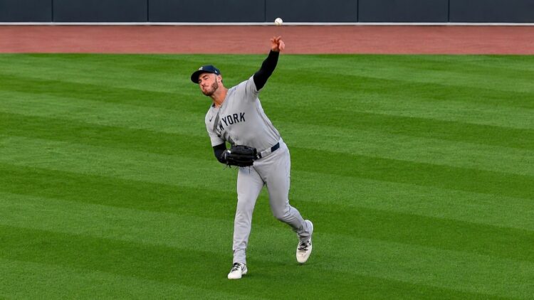 Cody Bellinger made a game-saving throw in the fourth in the Yankees' 4-3 win over the Tigers, Detroit, Jun 23, 2026.
