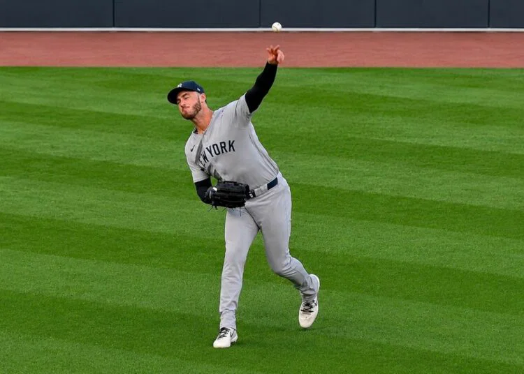 Cody Bellinger made a game-saving throw in the fourth in the Yankees' 4-3 win over the Tigers, Detroit, Jun 23, 2026.
