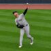 Cody Bellinger made a game-saving throw in the fourth in the Yankees' 4-3 win over the Tigers, Detroit, Jun 23, 2026.