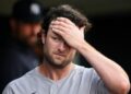 Gerrit Cole gave up five runs in his worst start since returning in the Yankees' 5-3 loss to the Tigers, Detroit, Jun 22, 2026.