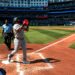 Jasson Dominguez reacts after his home run began Yankees' comeback 3-1 win over the Blue Jays, Toronto, June 13, 2026.