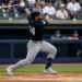 Yankees' OF Jasson Dominguez hits during his rehab with the Triple-A RailRiders on June 9, 2026.