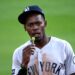 Jazz Chisholm is having a blow pop at the second base during the Yankees' 5-3 loss to the Tigers, Detroit, Jun 22, 2026.