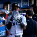 Jazz Chisholm shows up a case of lollipops after hitting a home run in the Yankees' 4-3 win over the Tigers, Detroit, Jun 23, 2026, in apparent reference to outrage over his Blow Pop act a day before.