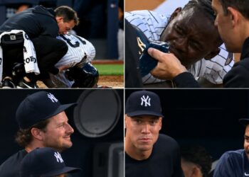 Jazz Chisholm fouled a ball off his groin, writhing on the ground while his teammates laughed in the Yankees' 5-1 loss to the White Sox, New York, Jun 18, 2026.