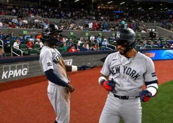 Jose Caballero played three positions and crushed a three-run homer in the Yankees' 8-3 win over the Blue Jays in Toronto, June 14, 2026.