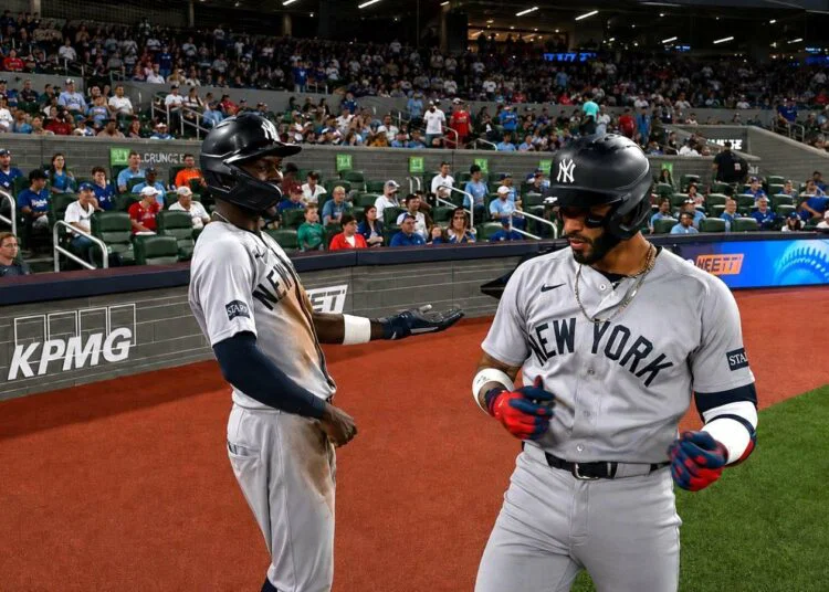 Jose Caballero played three positions and crushed a three-run homer in the Yankees' 8-3 win over the Blue Jays in Toronto, June 14, 2026.
