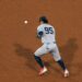 Oswaldo Cabrera made a defensive error in the Yankees' 5-4 loss to the Red Sox, Boston, Jun 28, 2026.