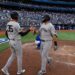 Cody Bellinger greets Paul Goldschmidt after his two-run homer in Yankees' 3-1 win over the Blue Jays, Toronto, June 13, 2026.