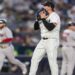 Ryan Weathers looks dejected on the mound after giving up a homer in the Yankees' 5-3 loss to the Red Sox on June 5, 2026.