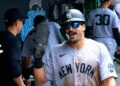 Trent Grisham's three big plays carry Yankees before viral NSFW cameo in the dugout in Cleveland, June 10, 2026.