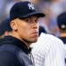 Aaron Judge watches during the Yankees' 6-2 loss to the Tigers in New York, July 1, 2026.