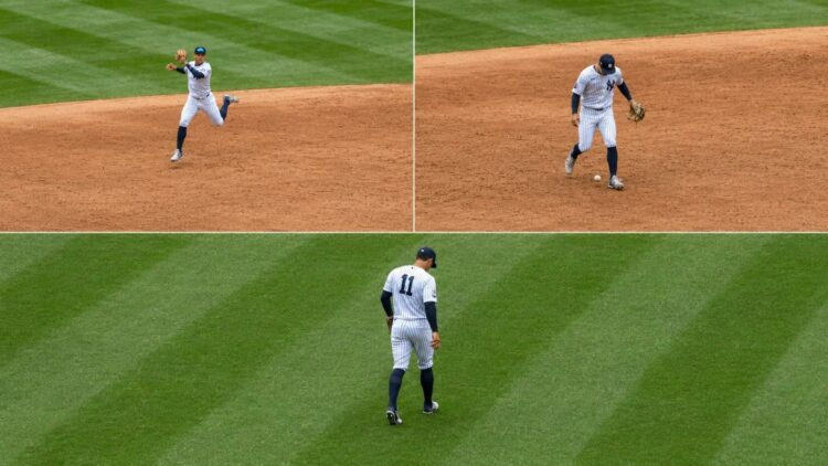 Anthony Volpe made a defensive error in the Yankees' 6-1 loss to the Twins in New York, July 5, 2026.
