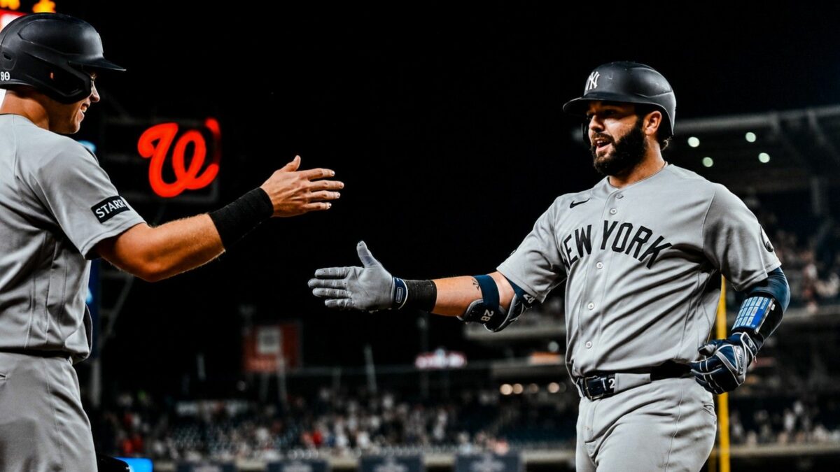Austin Wells hit his second straight home run in two games in the Yankees' 5-3 win over the Nationals in Washington, D.C., July 10, 2026.
