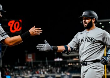 Austin Wells hit his second straight home run in two games in the Yankees' 5-3 win over the Nationals in Washington, D.C., July 10, 2026.