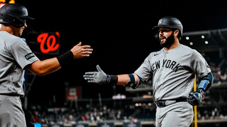 Austin Wells hit his second straight home run in two games in the Yankees' 5-3 win over the Nationals in Washington, D.C., July 10, 2026.