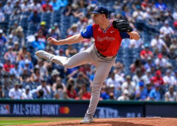 Yankees' rookie Ben Grable pitches at All-Star Future Games, July 2026.