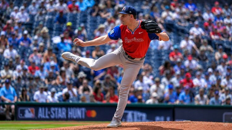 Yankees' rookie Ben Grable pitches at All-Star Future Games, July 2026.