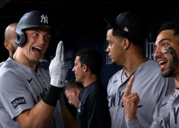 Ben Rice homered once and Jose Caballero hit two HRs in the Yankees' 5-1 win over the Rays in Tampa, July 6, 2026.