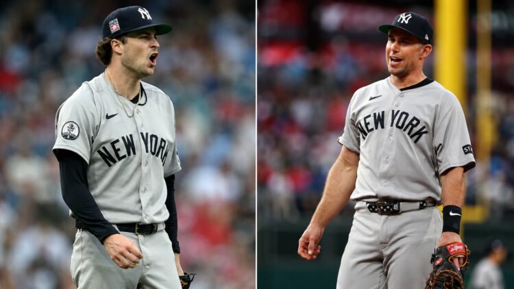 Cam Schlittler fans 12 and Paul Goldschmidt homers as the Yankees beat the Phillies 1-0, Philadelphia, July 24, 2026.
