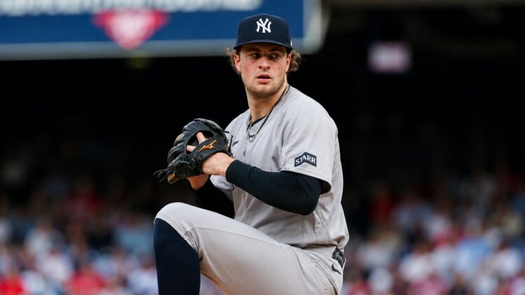 Cam Schlittler came back after giving two homers in first three at bats and tie 74-year-old franchise history in the Yankees' 4-2 win over the Nationals in Washington, D.C., July 11, 2026.