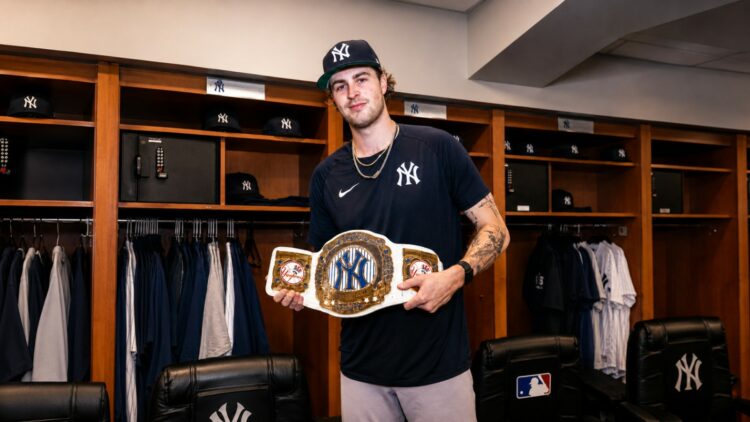 Cam Schlittler notched 12 strikeouts, his second in the season, in the Yankees' 1-0 win over the Phillies, Philadelphia, July 24, 2026.