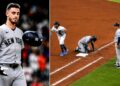 Cody Bellinger reacts after his mistake led to him thrown out at first base during the Yankees' 6-4 loss to the Rays in Tampa, July 7, 2026.