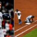 Cody Bellinger reacts after his mistake led to him thrown out at first base during the Yankees' 6-4 loss to the Rays in Tampa, July 7, 2026.