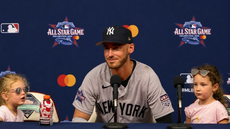 Yankees star Cody Bellinger talks to reporters after winnning 2026 All-Star MVP honor in Philadelphia, July 14, 2026.