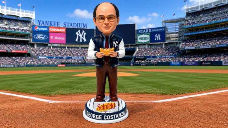 The Yankees announced that Aug. 27, 2026, will be George Costanza Calzone Bobblehead Night at Yankee Stadium. It is the third figure in what has become an annual collaboration with the world of "Seinfeld."