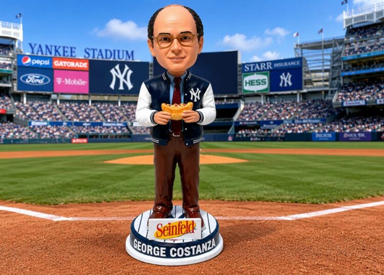 The Yankees announced that Aug. 27, 2026, will be George Costanza Calzone Bobblehead Night at Yankee Stadium. It is the third figure in what has become an annual collaboration with the world of "Seinfeld."