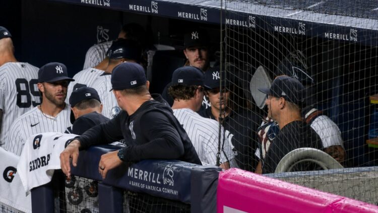 Gerrit Cole had a tense moment with Aaron Boone after manager wanted him to replace after the fourth inning in the Yankees' 5-2 win over the Twins in New York, July 3, 2026.