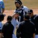 Ace pitcher Gerrit Cole argues with umpire after he was given a balk call