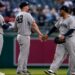 Paul Goldschmidt, Ryan McMahon, and Trent Grisham after the Yankees' beat the Nationals 5-3 in Washington, D.C., July 12, 2026.