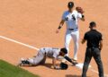 Jasson Dominguez was caught at 3B after a wrong slide during the Yankees' 2-1 extra-inning loss to the White Sox, Chicago, July 30, 2026.