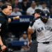 Jasson Dominguez had a tiff with umpire Emil Jimenez after he was denied ABS challenge due to umpire lapse in the Yankees' 5-1 win over the Rays in Tampa, July 6, 2026.
