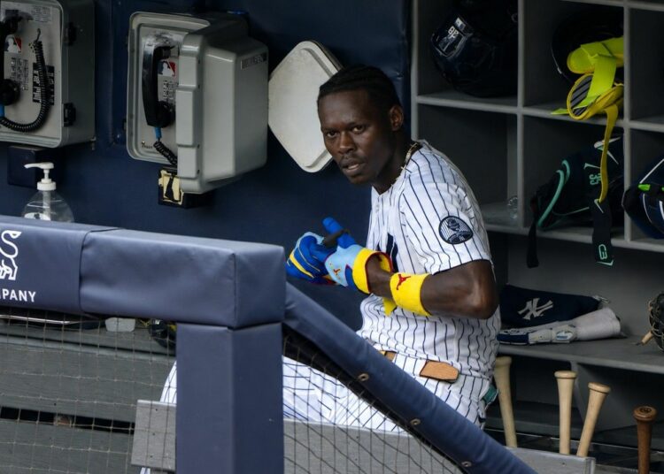 Jazz Chisholm Jr. exited the game with toe injury in the Yankees' 6-1 loss to the Twins in New York, July 5, 2026.