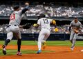 Jazz Chisholm was picked up while trying to steal a base in the Yankees' 11-4 loss to the Twins in New York, July 5, 2026.
