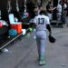 Jazz Chisholm exited in the 11th during the Yankees' 2-1 extra-inning loss to the White Sox, Chicago, July 30, 2026.