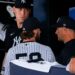 Paul Blackburn talks to manager Aaron Boone during the Yankees' 2-0 win over the Pirates, New York, July 22, 2026.