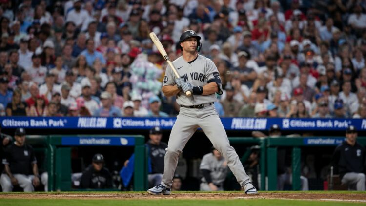 Paul Goldschmidt homers in the Yankees' 1-0 win over the Phillies, Philadelphia, July 24, 2026.
