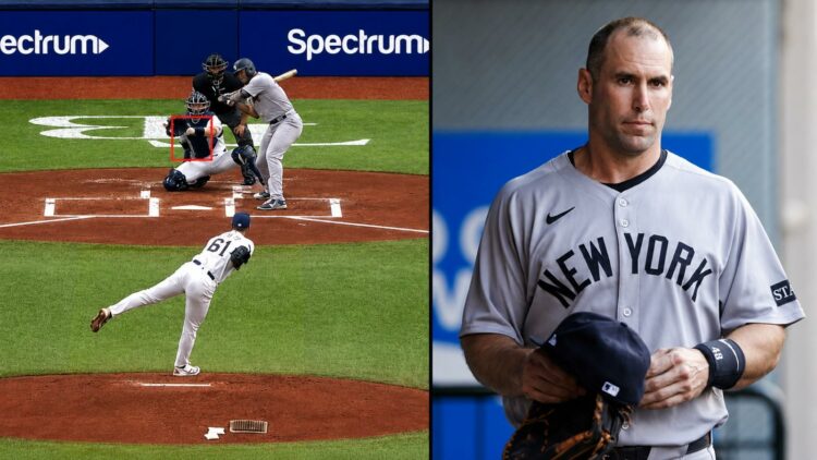 Paul Goldschmidt did not challenge despite a clear missed strikeout in the Yankees' 6-4 loss to the Rays in Tampa, July 7, 2026.