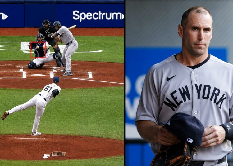 Paul Goldschmidt did not challenge despite a clear missed strikeout in the Yankees' 6-4 loss to the Rays in Tampa, July 7, 2026.